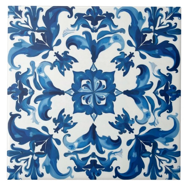 Italian style,Mediterranean,mosaic,blue, Ceramic Tile (Front)