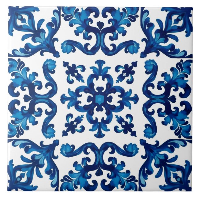 Italian style,Mediterranean,mosaic,blue, Ceramic Tile (Front)