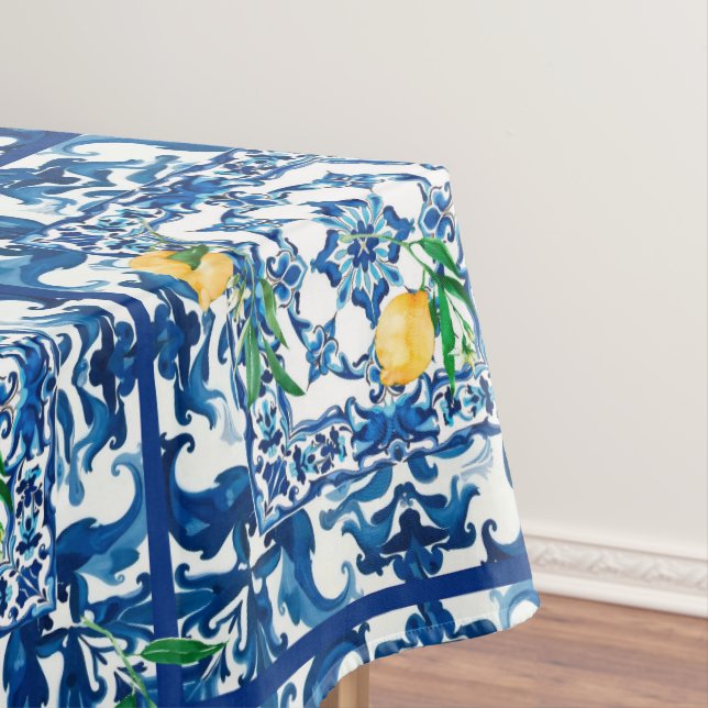 Italian style,Mediterranean,mosaic,blue, Tablecloth (In Situ)