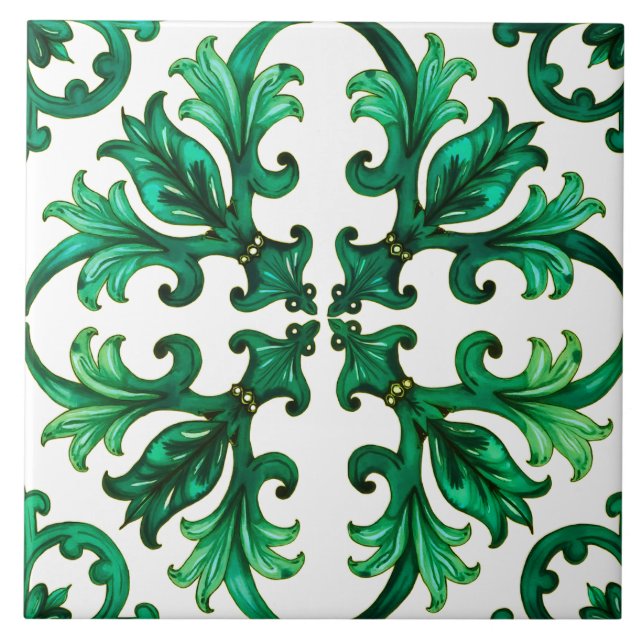 Italian style,mosaic,green  ceramic tile (Front)