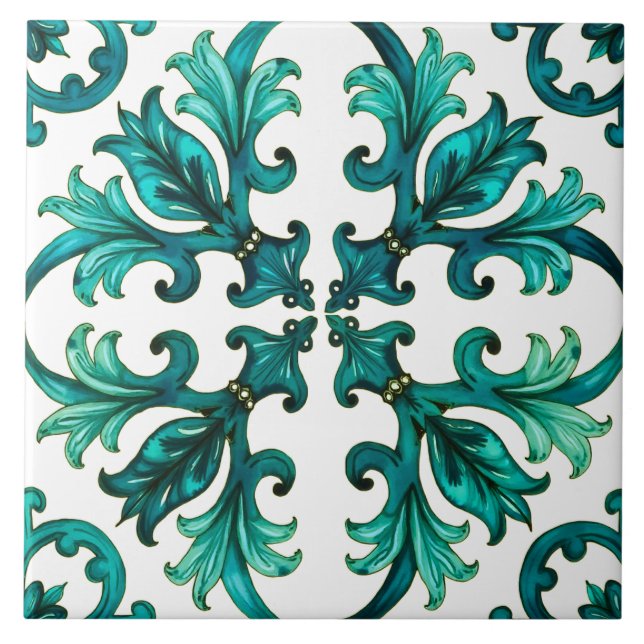 Italian style,mosaic,green  ceramic tile (Front)
