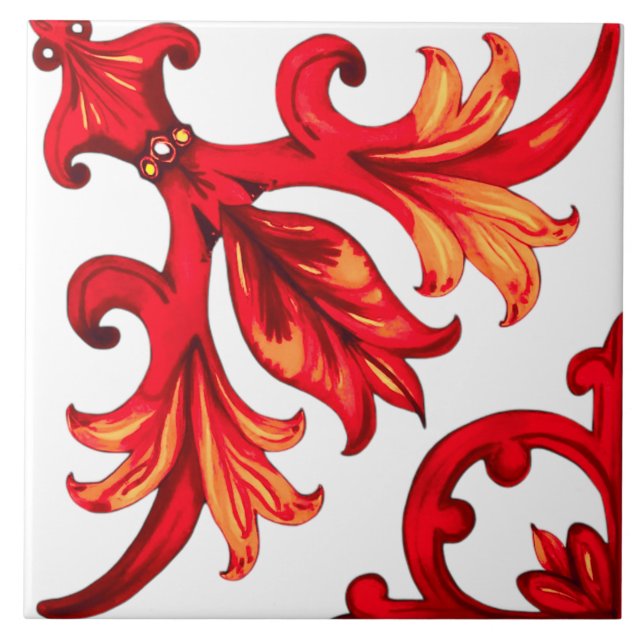 Italian style,mosaic,red ceramic tile (Front)