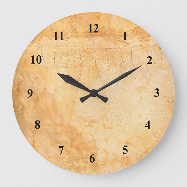 Italian style terracotta brick wall large clock (Front)