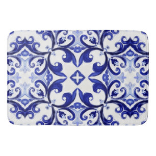Italian style,tiles,majolica All-Over Print Bath Mat