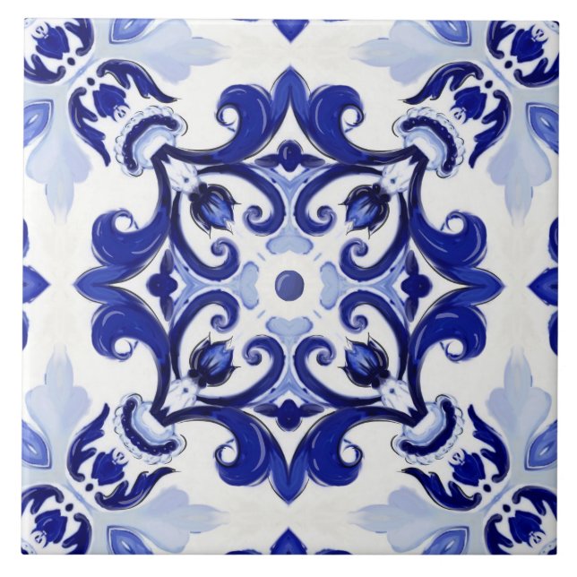 Italian style,tiles,majolica, All-Over Print Ceramic Tile (Front)