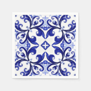 Italian style,tiles,majolica All-Over Print Napkin