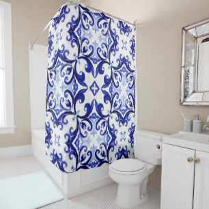 Italian style,tiles,majolica All-Over Print Shower Curtain