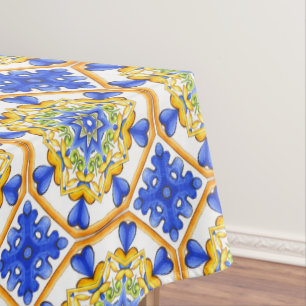 Italian style,tiles,majolica All-Over Print Tablecloth