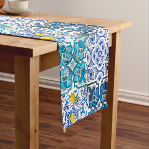 Italian style ,vibrant short table runner