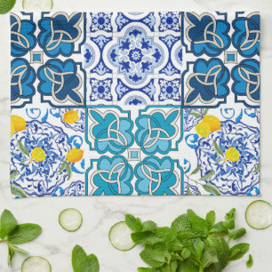 Italian style  ,vibrant   tea towel