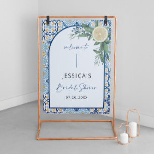 Italian summer bridal shower sign acrylic