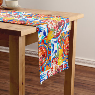 Italian,summer,citrus,floral motifs   medium table runner