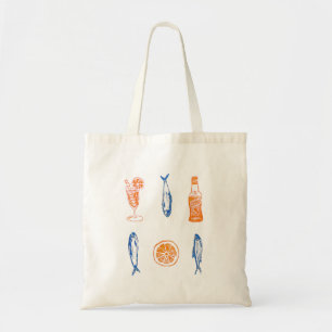 Italian Summer Double Sided Canvas Tote 2 Bag
