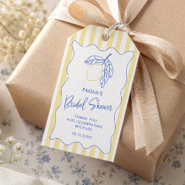 Italian Summer Lemon Bridal Shower Gift Tag