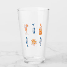 Italian Summer Sardine and Aperol Beer Glass