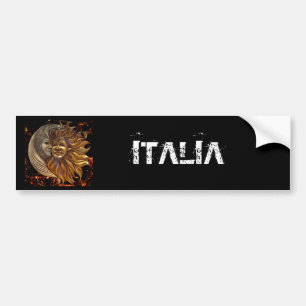 Italian Sun & Moon Carnaval Masks Bumper Sticker
