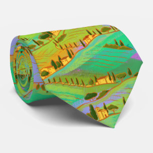 Italian sunset landscape tie