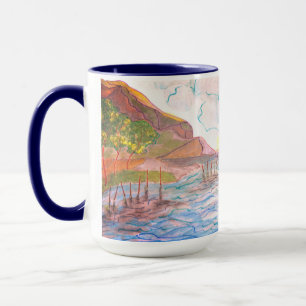 Italian Sunset Watercolor Mug