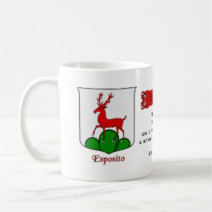 Italian Surname Esposito Heraldic Shield n Blazon Coffee Mug