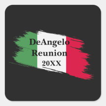 Italian Surname Name Custom Flag Colours Reunion