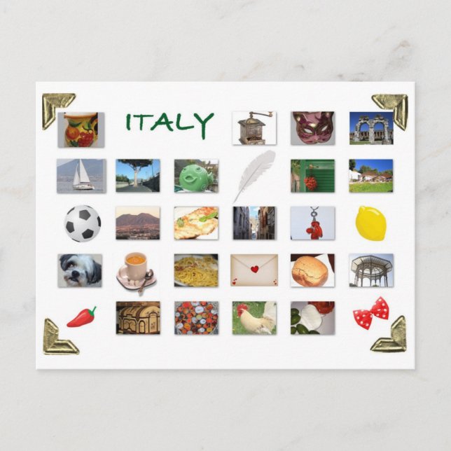 Italian symbol postcard (Front)