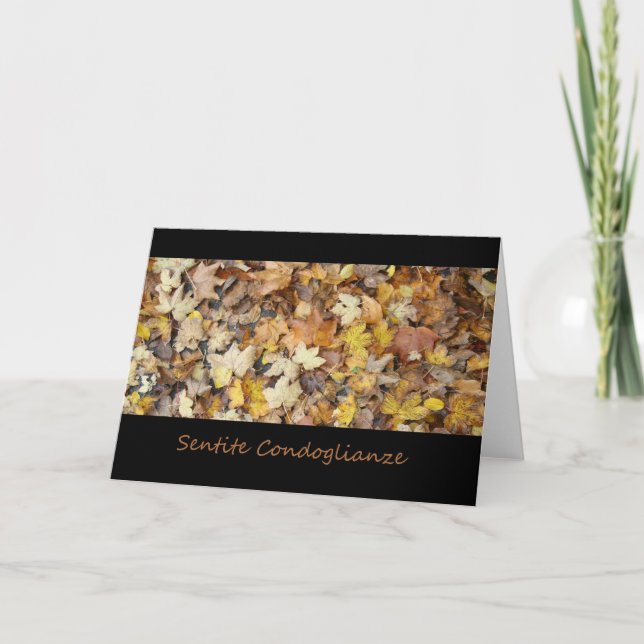 Italian sympathy card autumn foliage (Front)