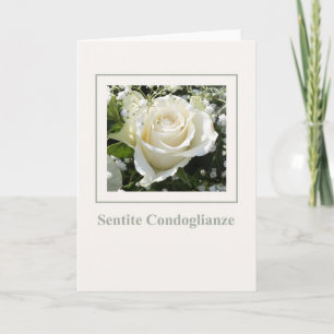 Italian Sympathy roses - sentite condoglianze Card