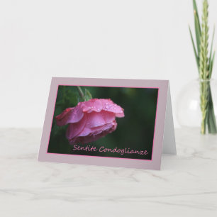 italian Sympathy Sentite Condoglianze Card