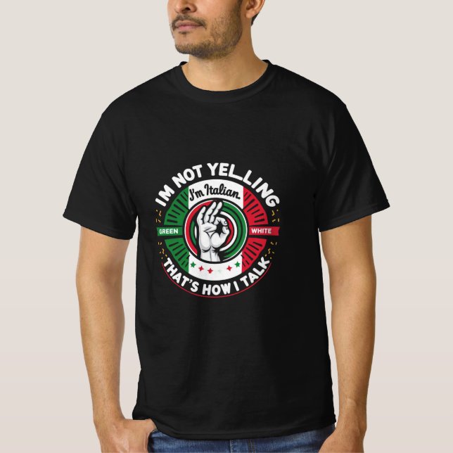 Italian Talking Style – Bold and Expressive Tee (Front)