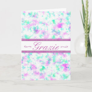 Italian Thank You Grazie-Girl Shade greeting card