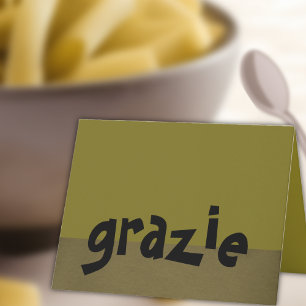 Italian Thank You Note Grazie