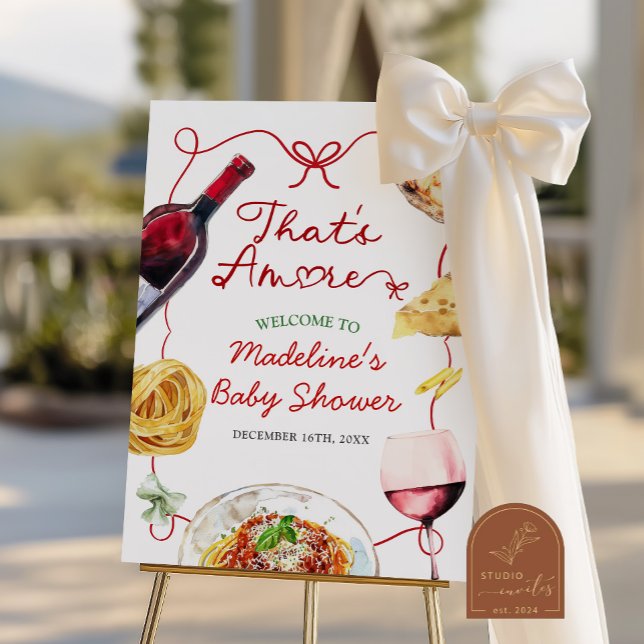 Italian That's Amore Bridal Shower Welcome Sign (Creator Uploaded)