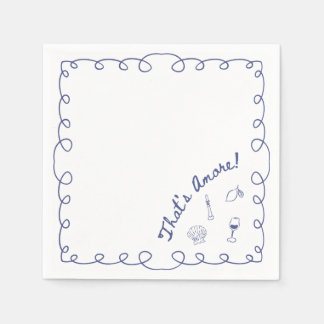 Italian "That's Amore" Engagement Bridal Napkins