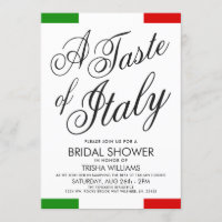 Italian Themed Dinner | Bridal Shower Invite