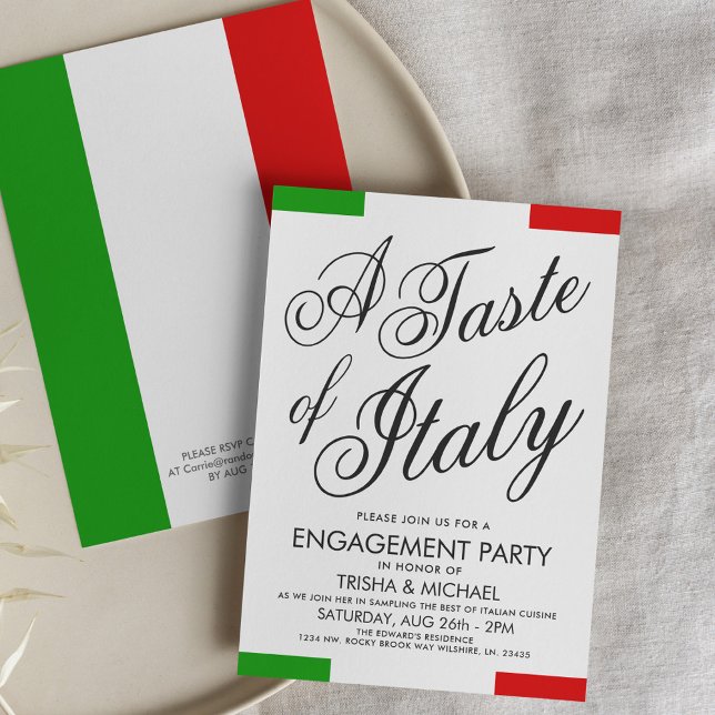 Italian Themed Dinner | Engagement Party Invite (Creator Uploaded)