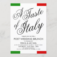 Italian Themed Post Wedding Brunch | Dinner Invite