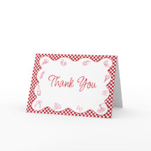 Italian-Themed Red Chequered Bridal Shower