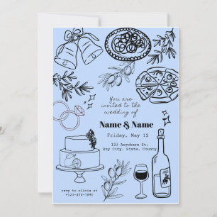 Italian Themed Wedding Invitation