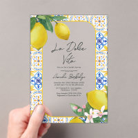 Italian Tile & Lemon Bridal Shower - La Dolce Vita