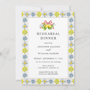 Italian tiles and Lemons  Invitation
