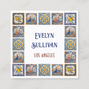 Italian tiles frame business card