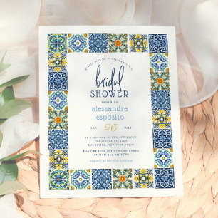 Italian Tiles Lemon Summer Budget Bridal Shower