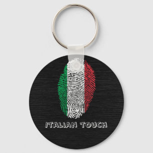 Italian touch fingerprint flag key ring
