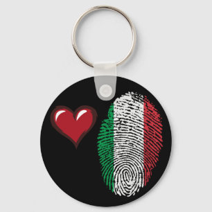 Italian touch fingerprint flag key ring