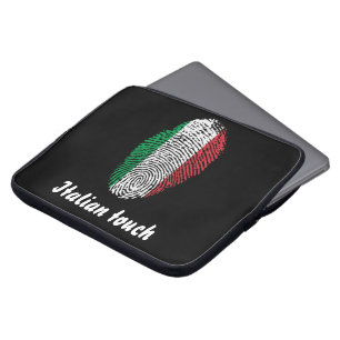 Italian touch fingerprint flag laptop sleeve