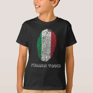Italian touch fingerprint flag T-Shirt