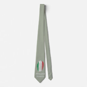 Italian touch fingerprint flag tie