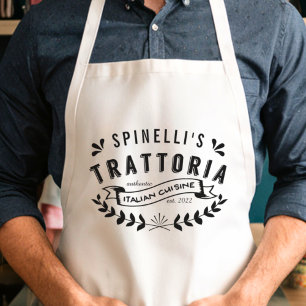 Italian Trattoria Personalised Restaurant Logo Standard Apron