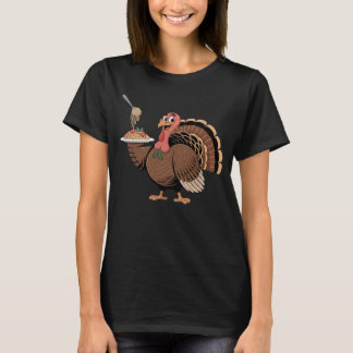 Italian Turkey Serving Spaghetti Funny Foodie T-Shirt