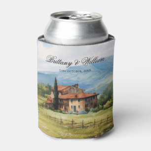 Italian Tuscan Countryside Wedding  Can Cooler